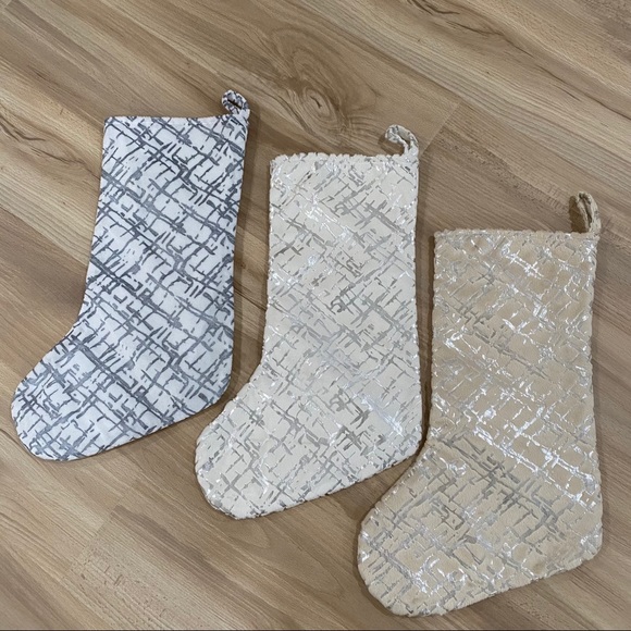 Silver Holiday Stockings - Picture 2 of 8